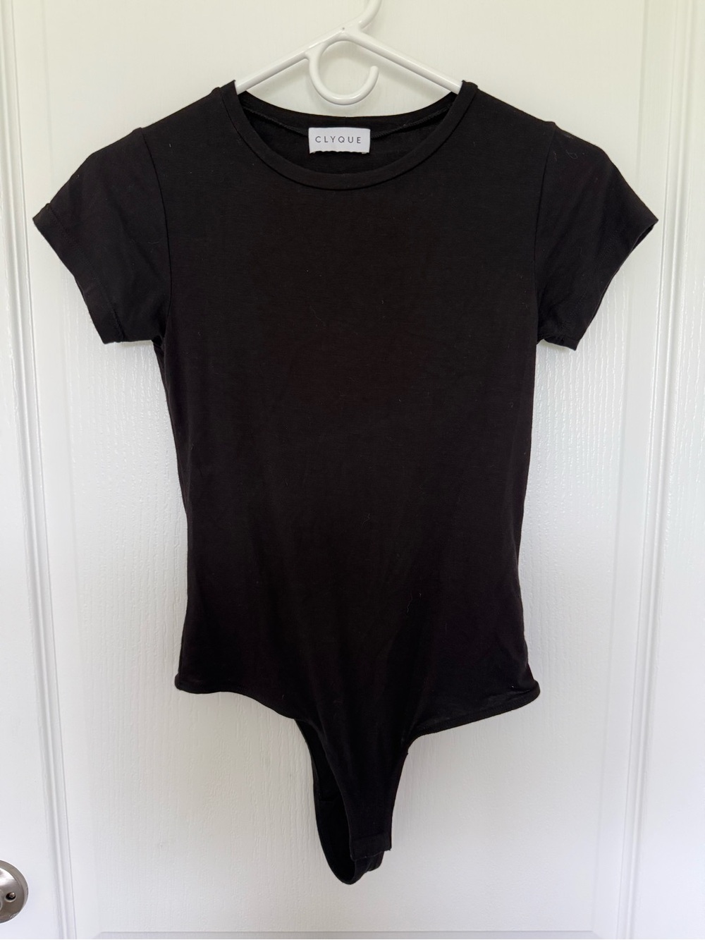 CLYQUE Black Short-Sleeve Bodysuit